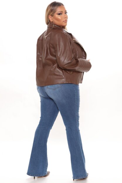 Chaqueta Moto de Cuero Vegano de Manga Larga - Image 16